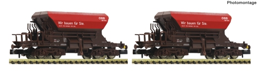 Fleischmann 6660157 - N - 2-tlg. Set Schotterwagen Talbot, ÖBB, Ep. VI